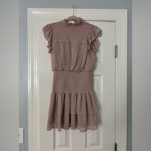 Aqua pink mini dress